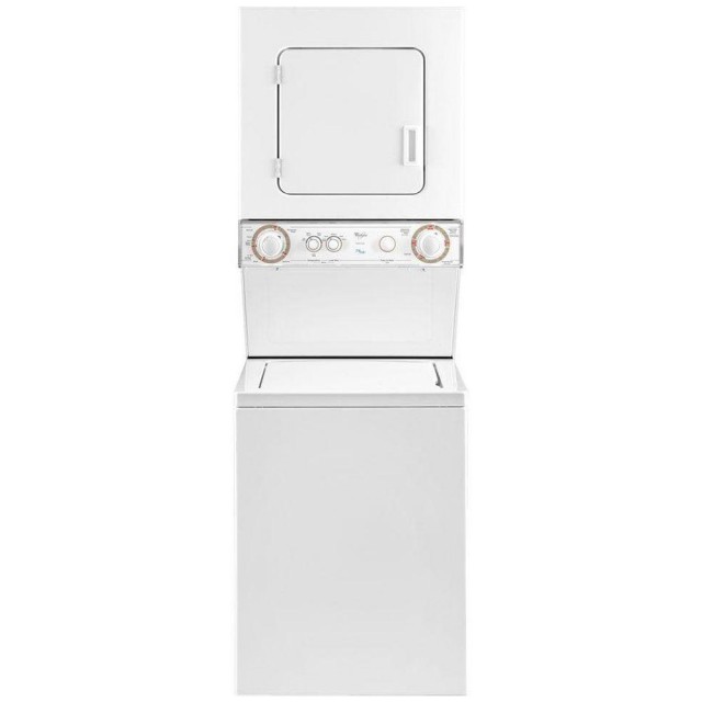 Whirlpool LTG5243DQ Thin Twin 1.5 cu. ft. Washer and 3.4 cu. ft. Gas Dryer in White